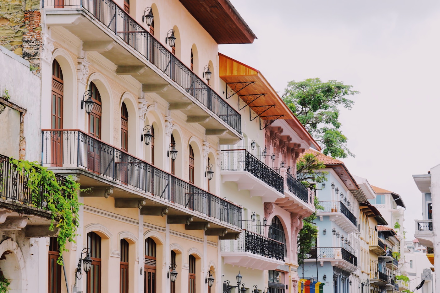 Colorful buildings and balconies in Casco Viejo