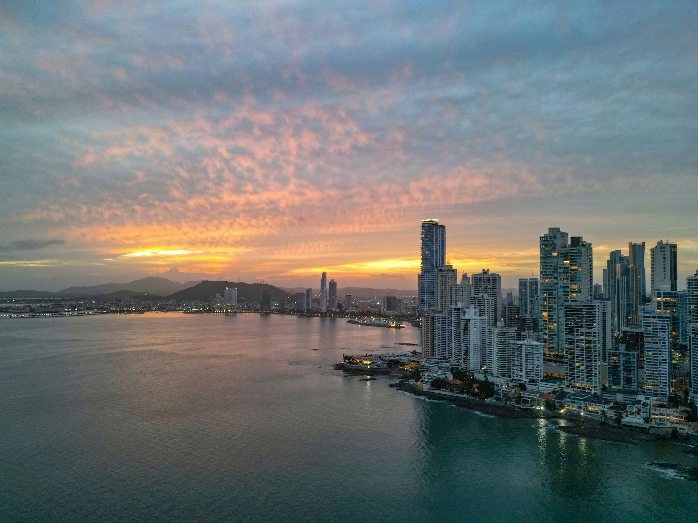 Panama City skyline across the bay